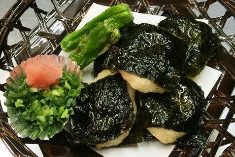 『魚河岸料理の旨い店 味の上田』の「山芋の磯辺揚げ」