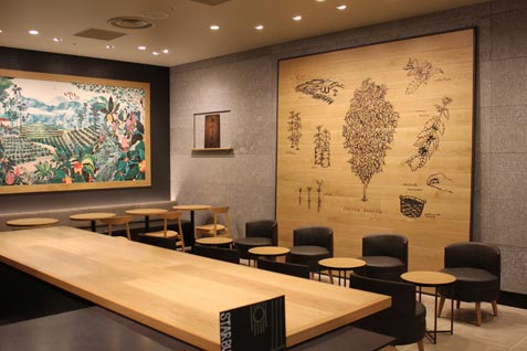 「スターバックスコーヒー」の店内