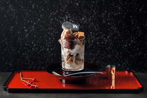 「廚 otona くろぎ」の「黒蜜きなこパフェ」