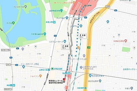 喫茶室ルノアール　御徒町南口駅前店の行き方案内（地図）