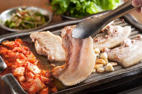 「韓国料理 小屋」の「サムギョプサル」