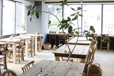 「TRITON CAFE」の店内