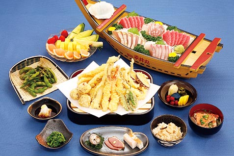東京夜景 屋形船 平井の料理は全てコースで飲み放題付き