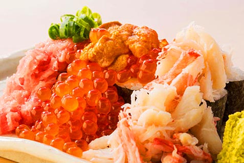 北の味紀行と地酒 北海道 品川インターシティー店の人気料理「のっけ盛り寿司」
