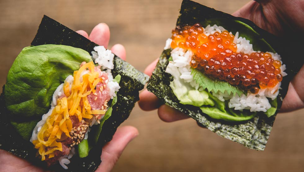 『権八 NORI-TEMAKI 原宿』の「海苔手巻き」