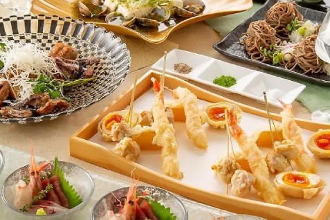 「全席個室 じぶんどき 横浜店」の創作天麩羅例