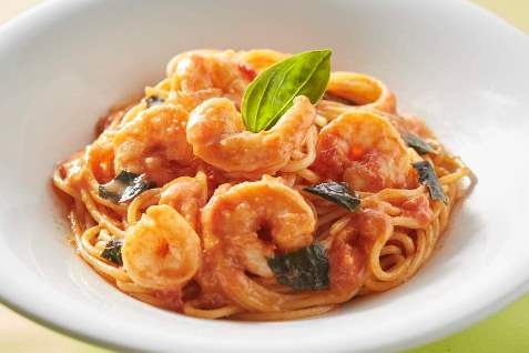 プリプリッ！天然海老の濃厚アメリカンソーススパゲッティ