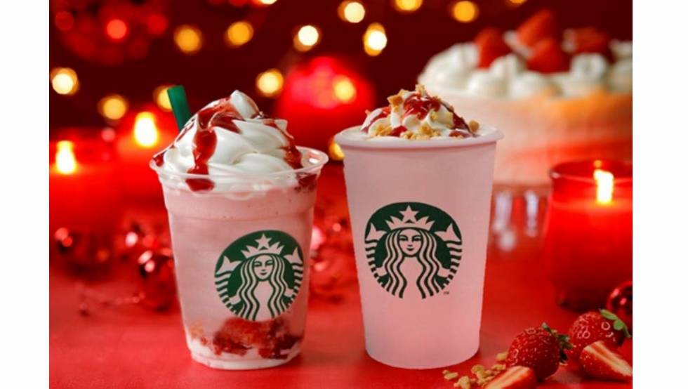 「クリスマス ストロベリー ケーキ フラペチーノ® 」