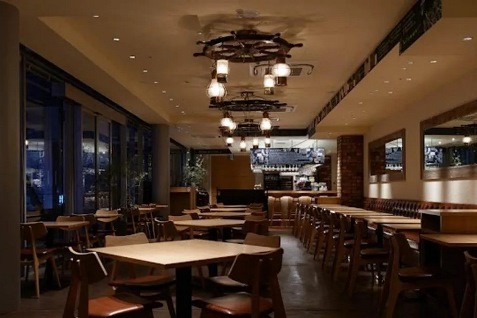 『VOLPUTAS OLIVEOIL DINING TOKYO』の店内