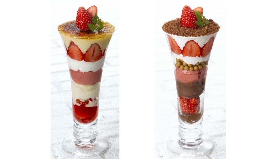 「苺のブリュレパフェ」「ストロベリー＆ショコラ」