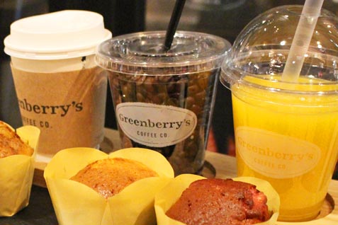 『Greenberry's COFFEE CO.』のドリンクなど
