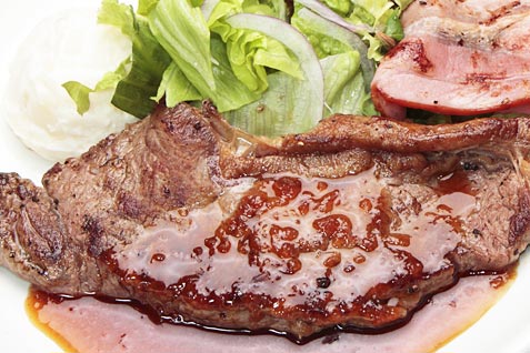 『肉の大山』の美味しい「肉の大山ステーキ定食」