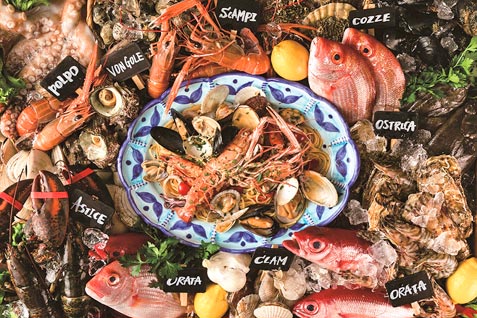 『魚イタリアンと薪ピザ チロンボ・マリーナ』の魚介
