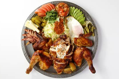 「墨国回転鶏食堂 ルクアイーレ店」の「バブル盛り」