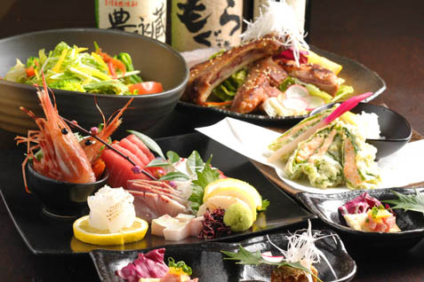 白金魚 PLATINUM FISHバル KOSHITSU料理例
