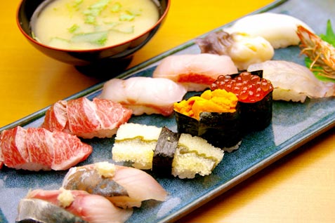 『すし処 鮨丸』の「握り寿司」