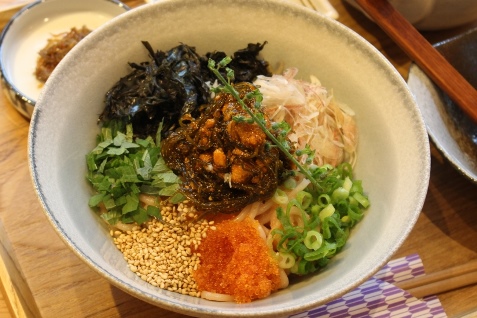 「たらこと昆布の旨煮とお出汁のスパゲティ」