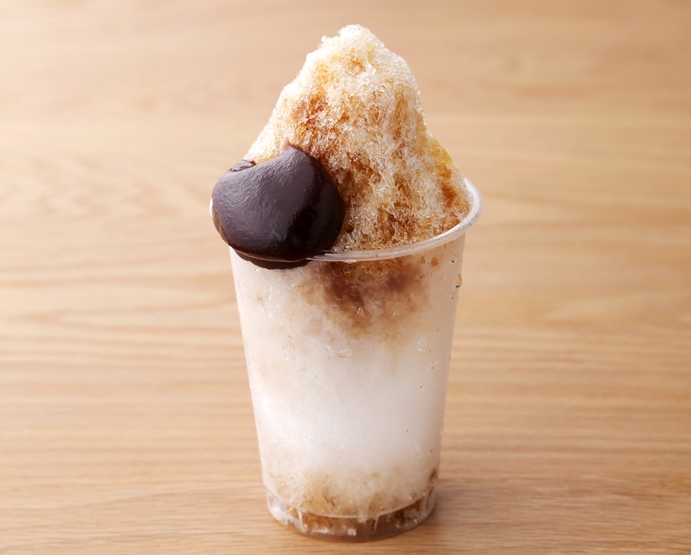 「あんペーストかき氷 コーヒーとコアントロー」