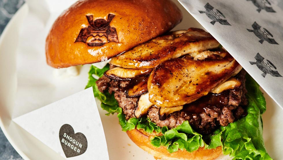 『EAT PLAY WORKS』の「SHOGUN BURGER（ハンバーガー）」イメージ