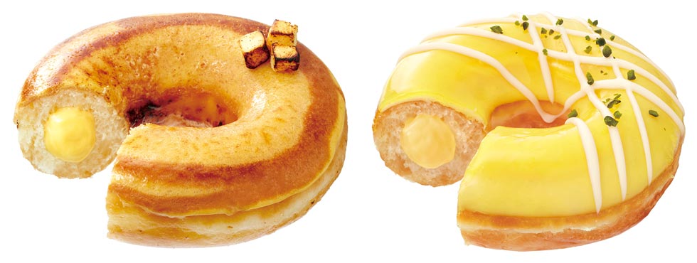 『クリスピー クリーム ドーナツ』の「バスク風 チーズケーキ」と「レモン レア チーズケーキ」
