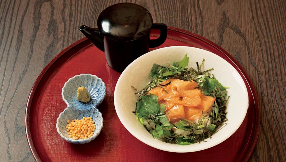 『横浜すし好 寿司＆日本酒バー』の「朝食メニュー／自家製鯛茶漬け」