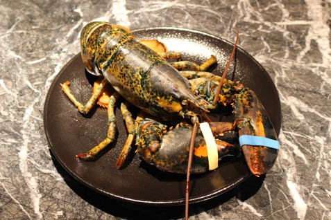 『teppanyaki 10 steak & lobster』のオマールエビ