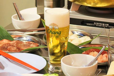 『タイ屋台999』の日本初上陸のタイの生ビール「チャーン」