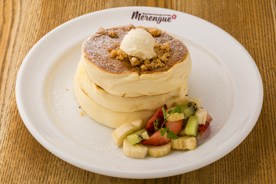 「Merengue岸根公園店」の「モーニングフルーツパンケーキル」