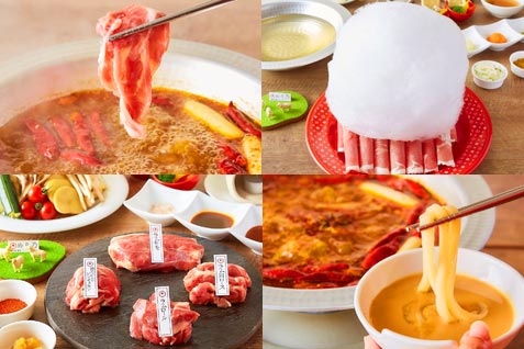 「しゃぶしゃぶ 焼肉食べ放題 めり乃 新宿店」の料理例