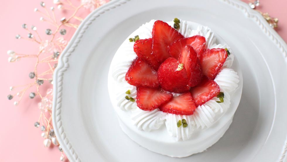『the vegan marshmallooow』の「いちごショートケーキ（グルテンフリー）」