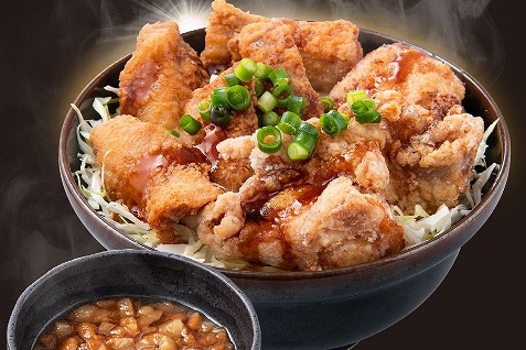 「鶏＆豚合盛り！背脂唐揚げ丼」