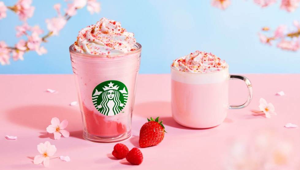 スターバックス「さくらふわり ベリー フラペチーノ®」