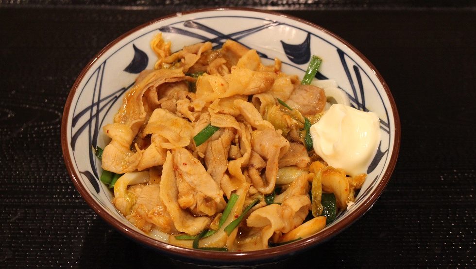 『丸亀製麺』の「豚キムチぶっかけうどん」