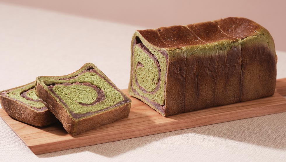 『明壽庵（めいじゅあん）』の「抹茶明壽庵（抹茶あん食パン）」
