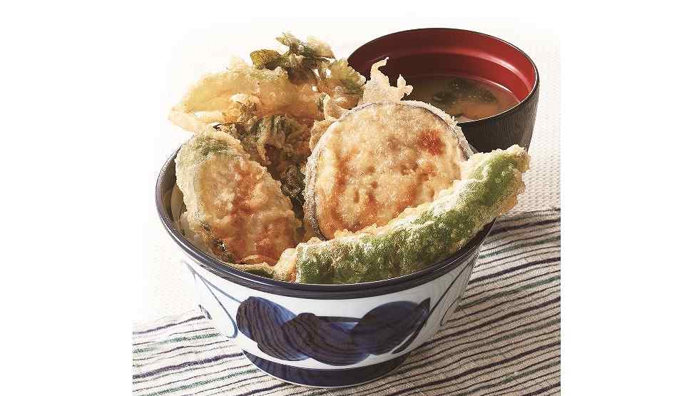 「国産夏野菜の天丼」