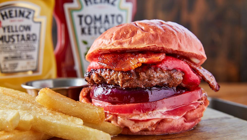 『McLean -old burger stand-（マクレーン オールドバーガースタンド）』の「ハインツ トマトケチャップバーガー」
