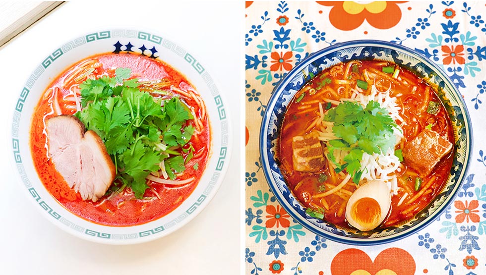 『桂花』と『ティーヌン』のコラボラーメン