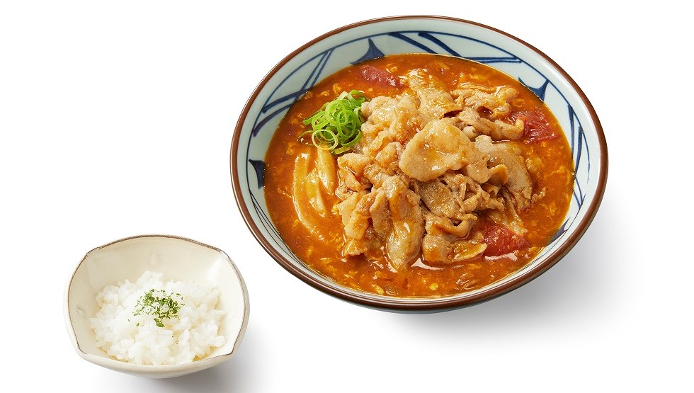 「豚肉のせトマたまカレーうどん」