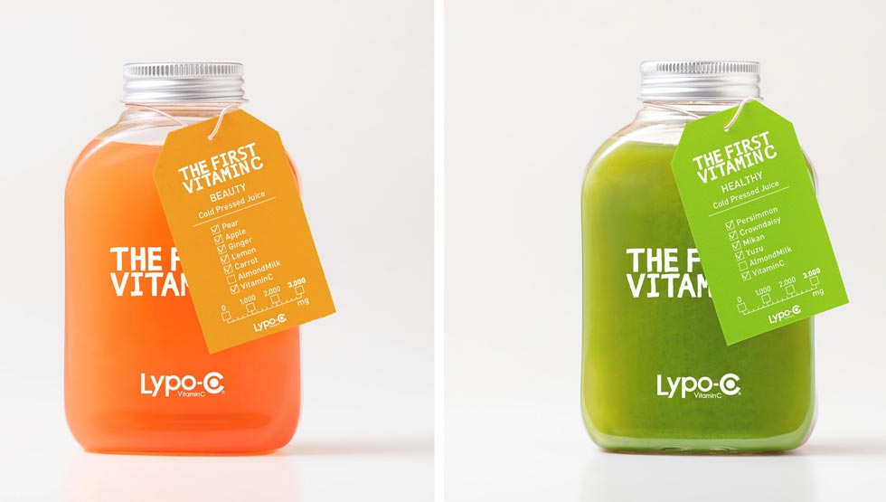 『THE FIRST VITAMIN C STAND』のオリジナルコールドプレスジュース2種「Beauty」「Healthy」