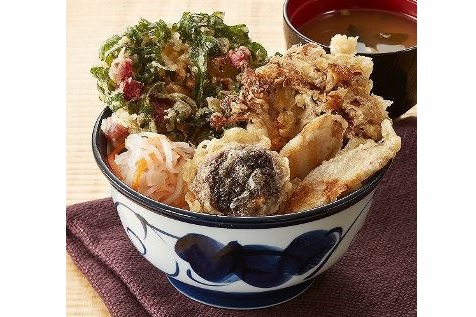 「冬野菜の天丼」