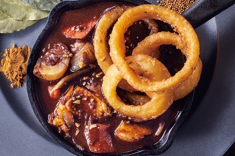 「フライドオニオンと鶏肉のカシミールカレー」