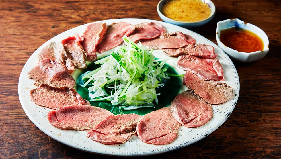『東京和食 文史郎』の「鹿の温しゃぶ 特製だれ」