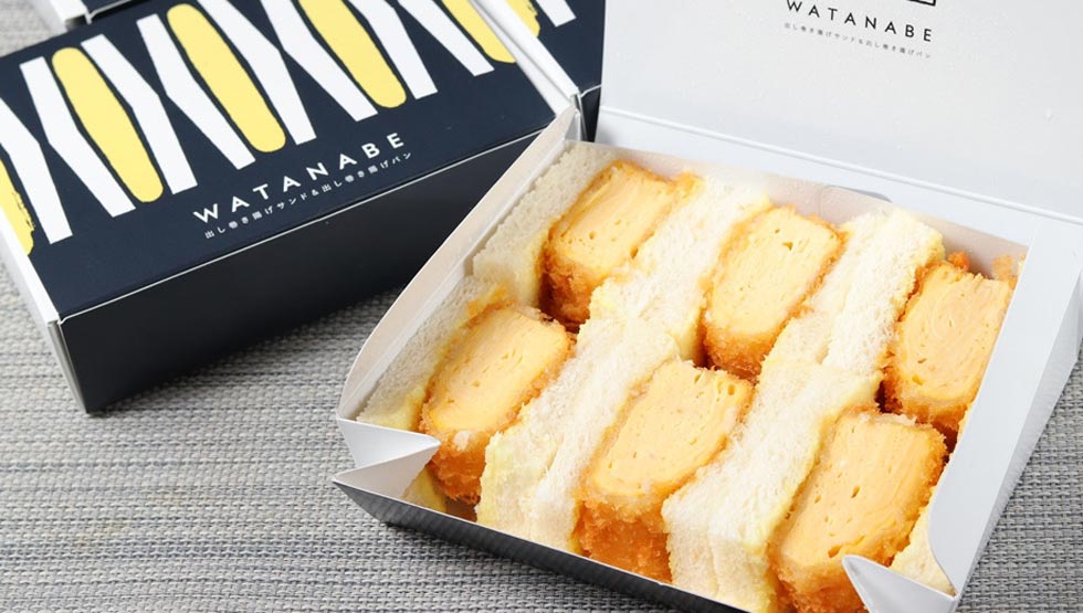 『和食サンドWATANABE 東京丸ビル店』の「だし巻き揚げサンド」