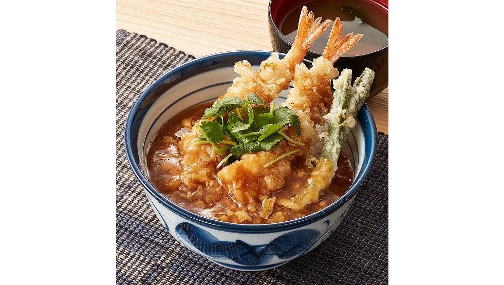 「あんかけ海老天丼」