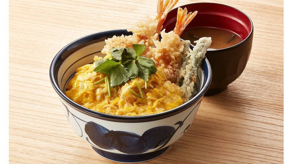「とろっと玉子の海老天丼」