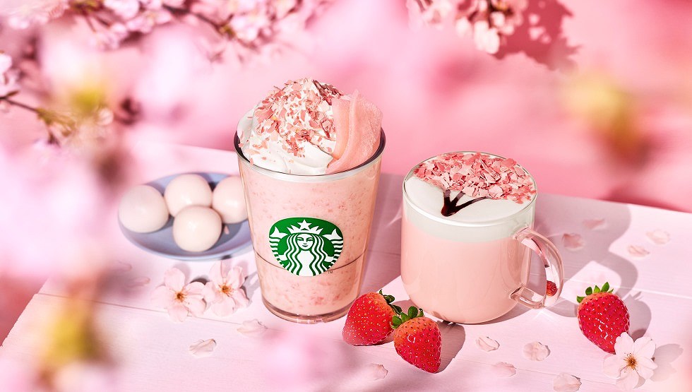 「「さくら ストロベリー 白玉 フラペチーノ」