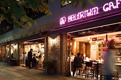 『Delirium Cafe Ginza（デリリウムカフェ ギンザ）』のオープンテラス