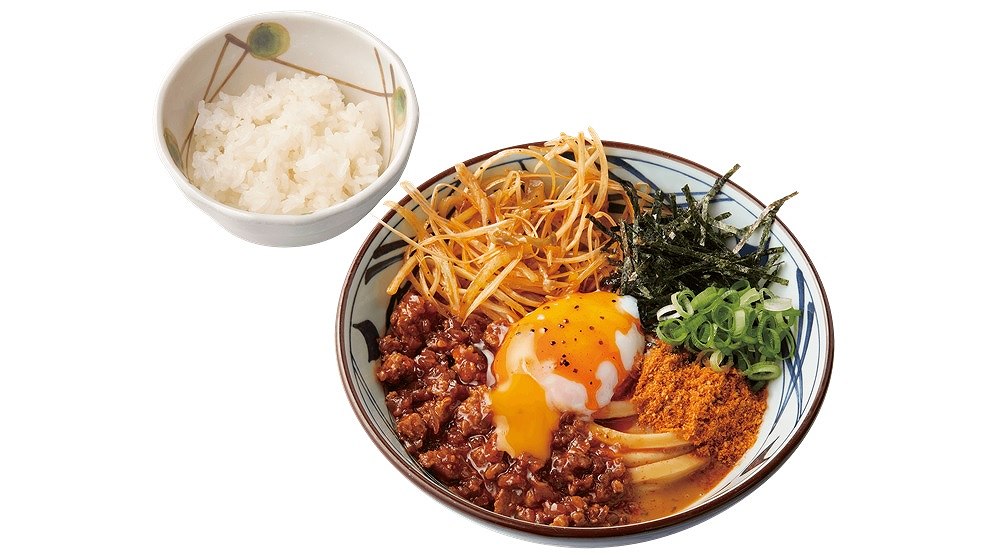 「担々まぜ釜玉うどん」