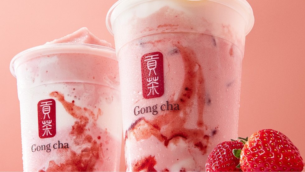 華やかな春のデザートドリンク『Gong Cha』「いちご杏仁 阿里山 ミルクティー」3/17より期間限定発売