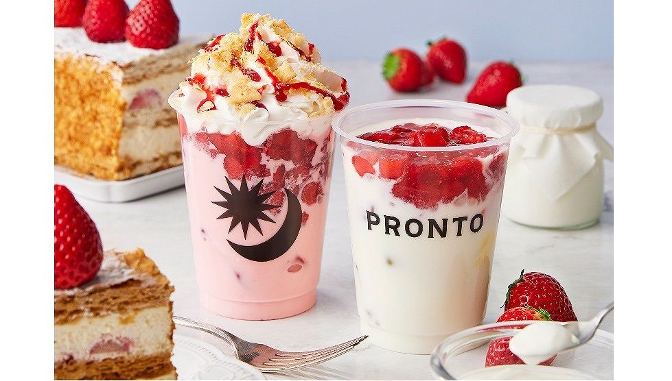 『PRONTO』春の苺ドリンク&スイーツ！「苺ミルフィーユラテ」ほか4/11より発売！